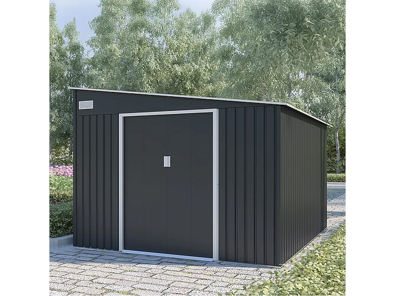 Casetta da giardino in metallo porta attrezzi 279x321x203cm Maratea