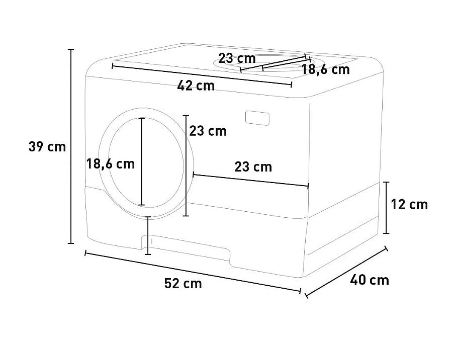 Katzentoilette mit leicht zu reinigender Schublade  Cataway