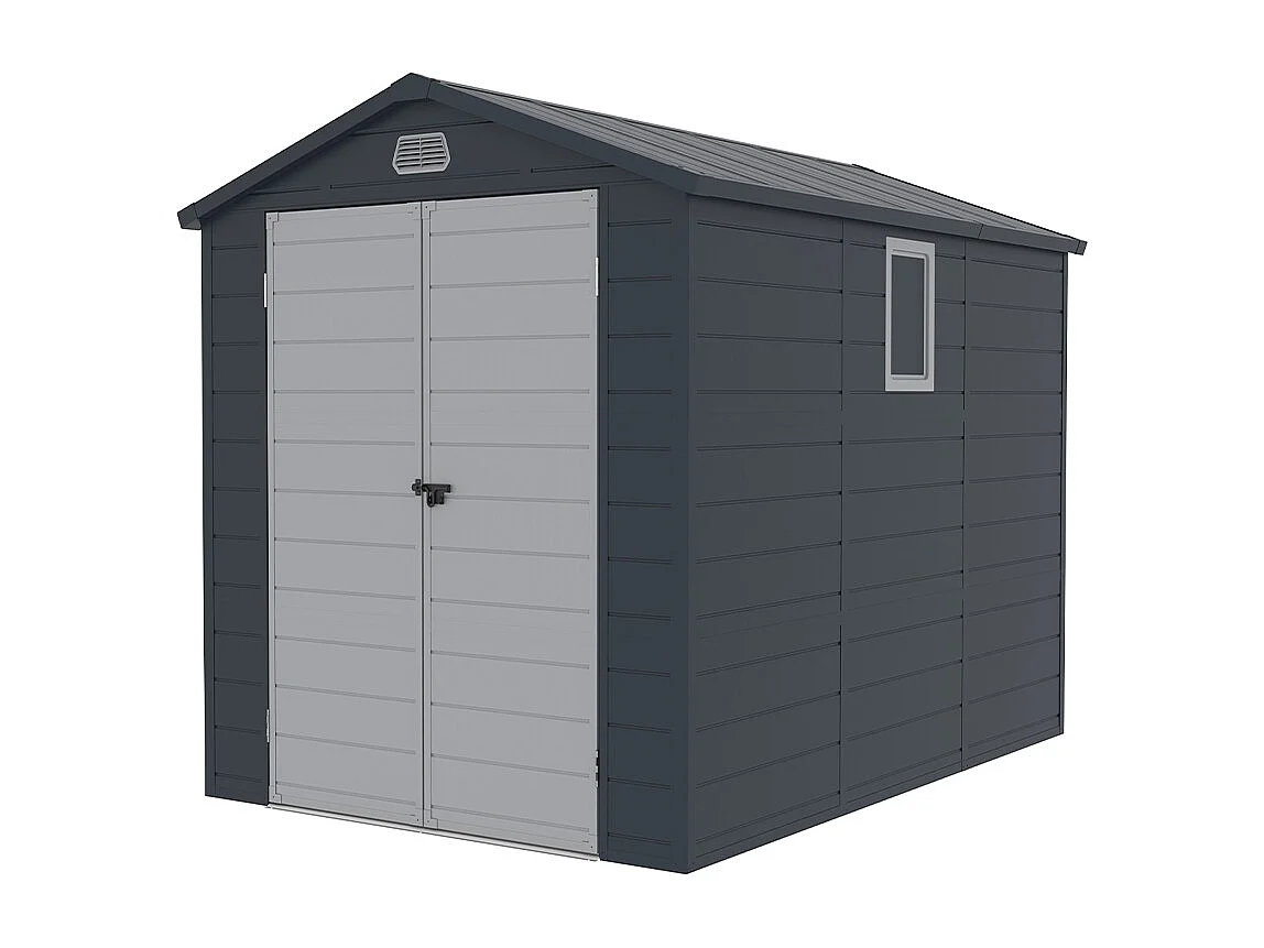 Casetta da giardino 192x278x219cm in polipropilene da esterno Trasimeno