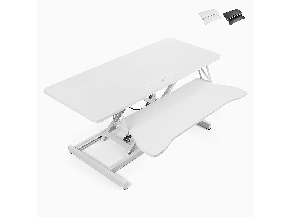 Höhenverstellbarer Desktop-PC-Monitorständer Jallo XL - Weiß