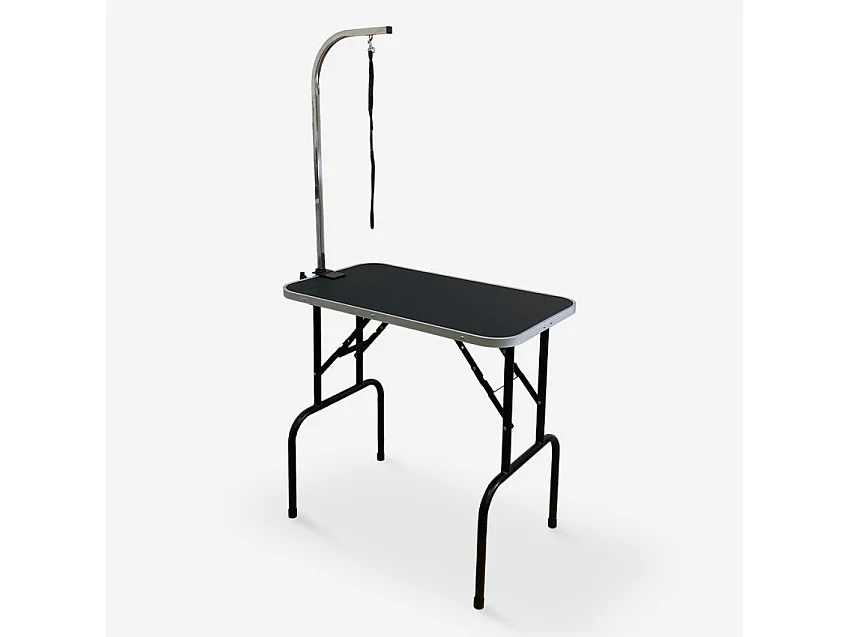 Mesa de aseo y corte para perros y animales plegable con correa Mastiff - Negro