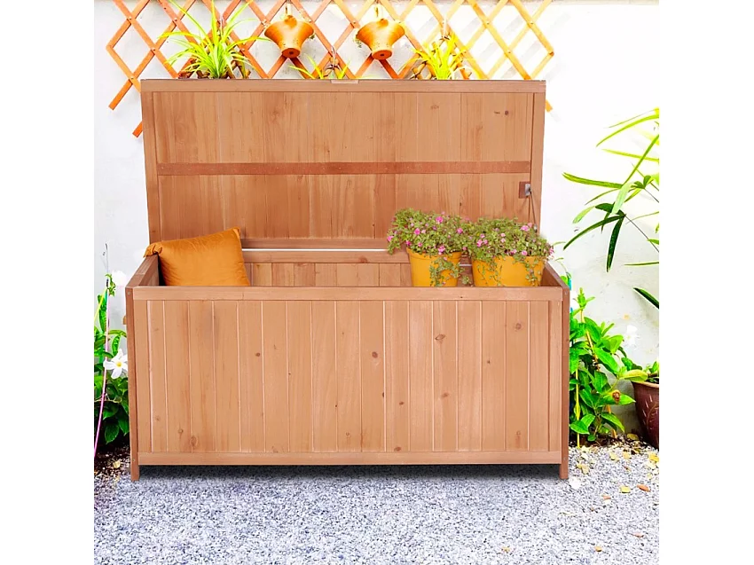 Holzkiste Aufbewahrungsbox Gartengeräte Teal