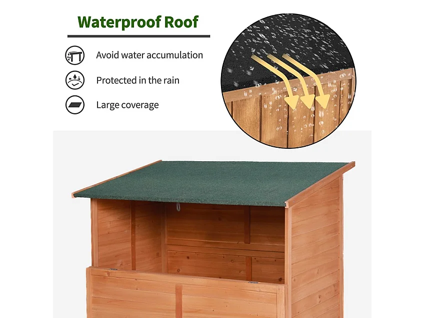 Gartenlagerschrank aus Holz für Werkzeuge 122x77x97cm Scaup