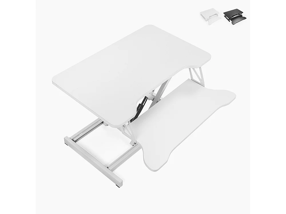 Höhenverstellbarer PC-Monitorständer schwarz weiß Jallo - Weiß