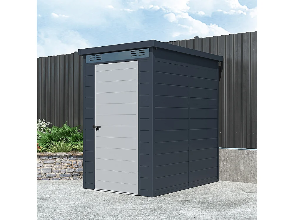 Tuinhuisje van polypropyleen 130x190x196cm voor buiten Nemi