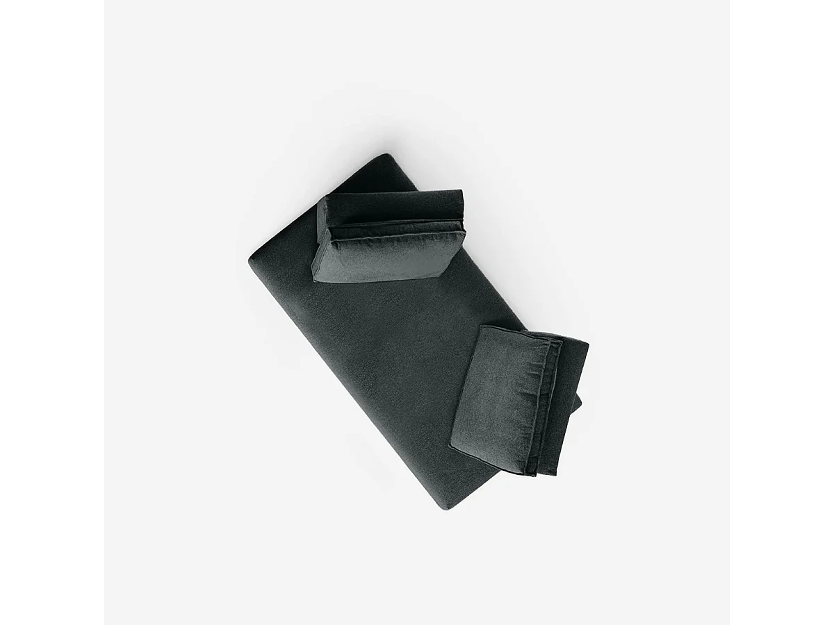 Sofá modular de 2 plazas desenfundable Made in Italy Campiglio D200 - Negro