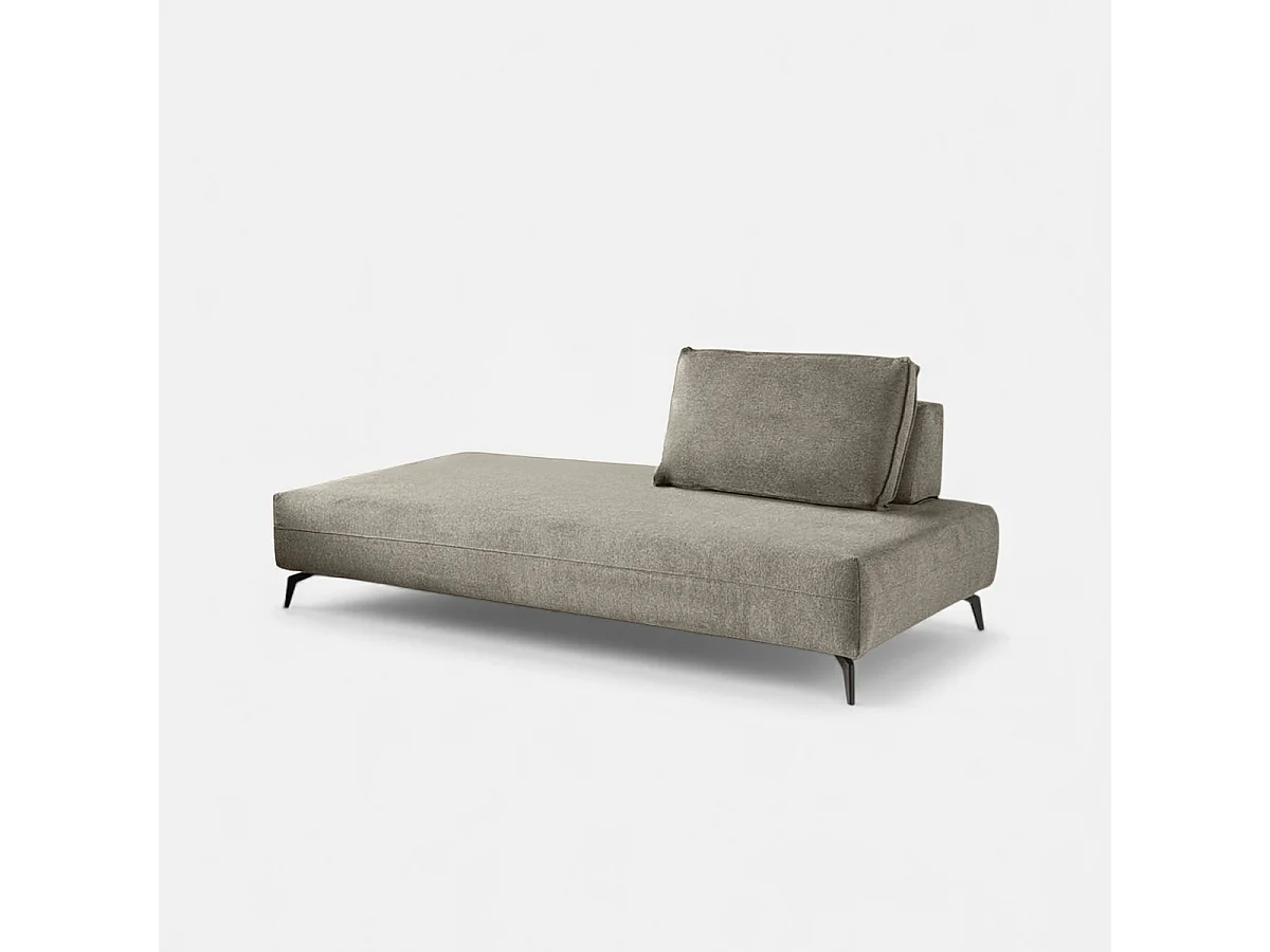 Sofá modular chaise longue con cojín extraíble Campiglio E200 - Gris pardo
