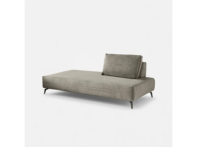Sofá modular chaise longue con cojín extraíble Campiglio E200 - Gris pardo