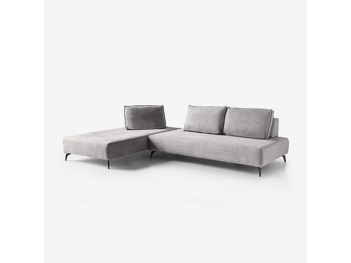 Modulares 3-Sitzer-Sofa, abnehmbarer wasserabweisender Bezug, Campiglio B - Silver