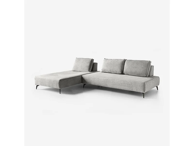Modulares 3-Sitzer-Sofa, abnehmbarer wasserabweisender Bezug, Campiglio B - Silver