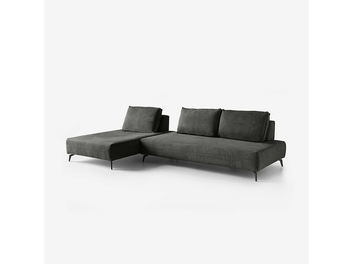 Modulares 3-Sitzer Sofa, individualisierbar, Made in Italy, Campiglio C - Dunkel Grau