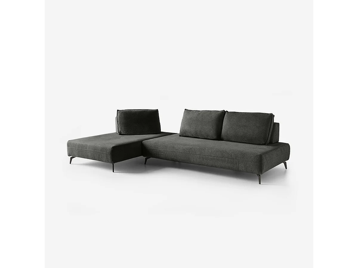 Modulares 3-Sitzer Sofa, individualisierbar, Made in Italy, Campiglio C - Dunkel Grau