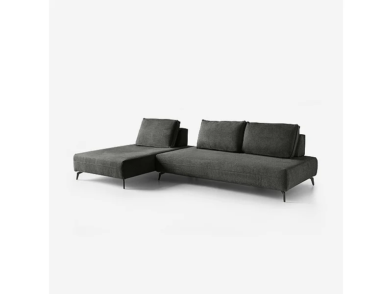 Modulares 3-Sitzer Sofa, individualisierbar, Made in Italy, Campiglio C - Dunkel Grau