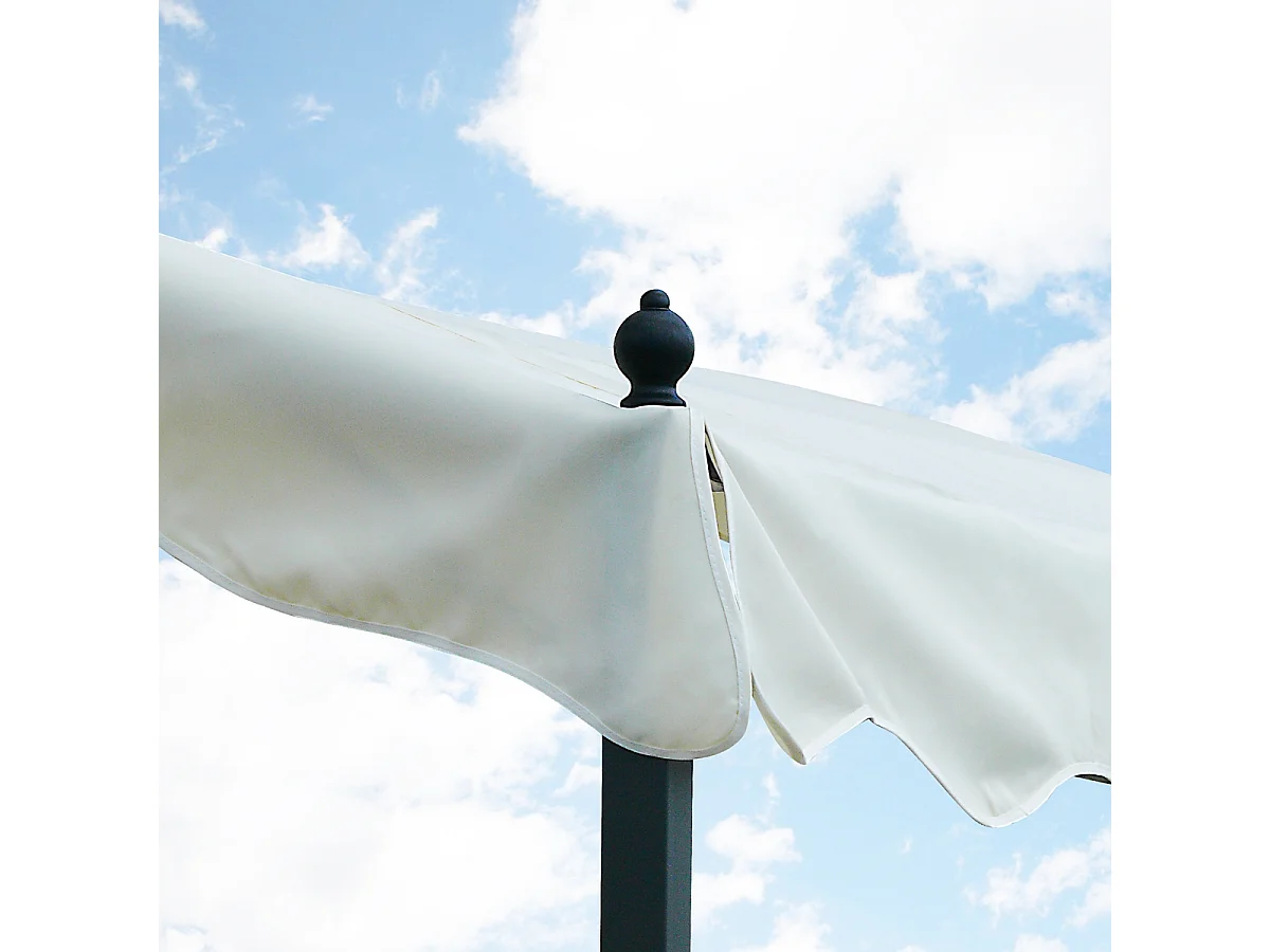 Pavillon 3x2 Meter Garten Stahl Café Hotel Pergola - Schwarz