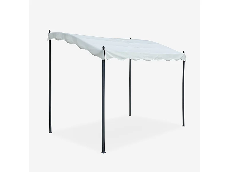 Pavillon 3x2 Meter Garten Stahl Café Hotel Pergola - Schwarz