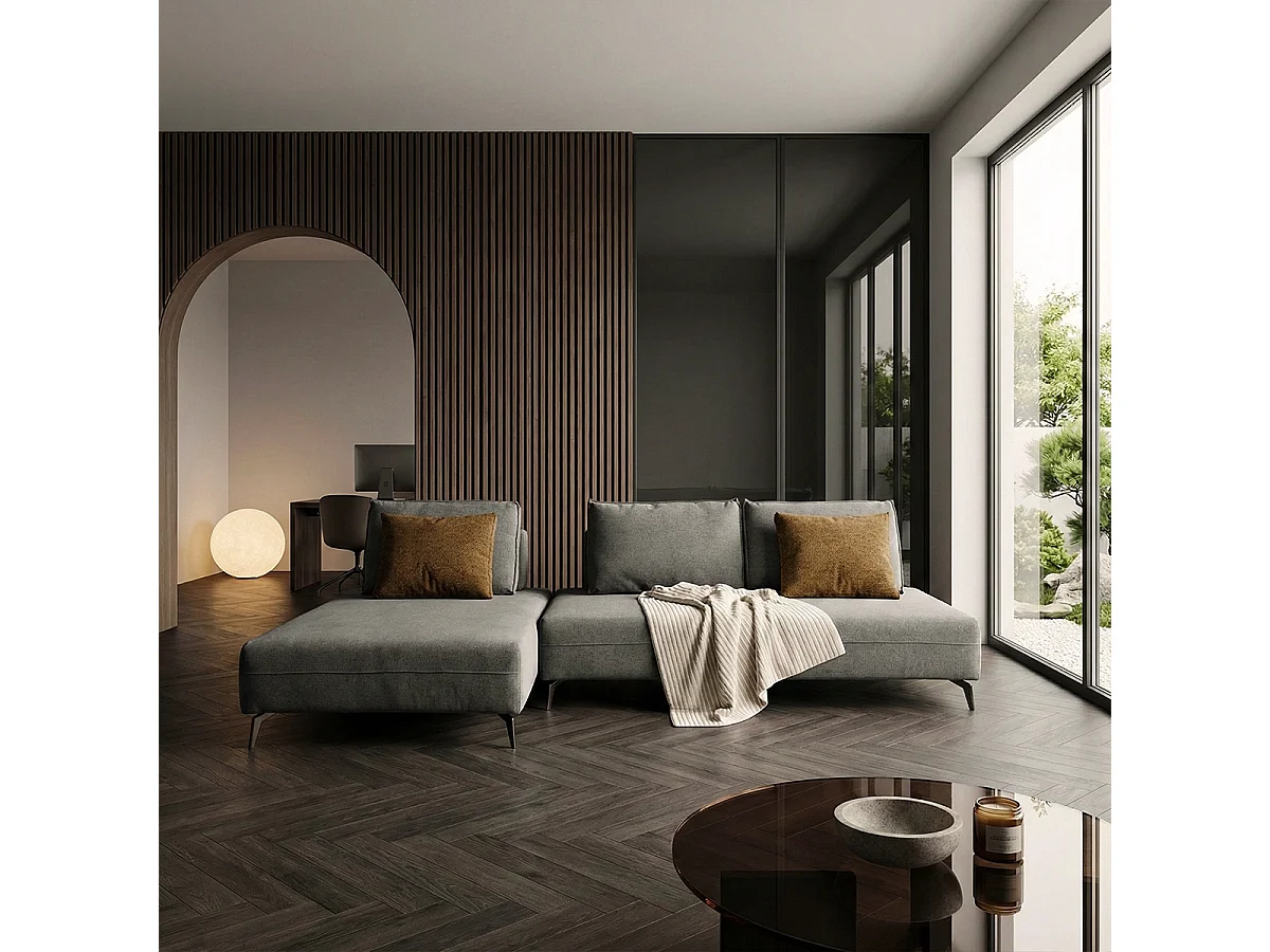 Modulares 3-Sitzer Sofa, individualisierbar, Made in Italy, Campiglio C - Grau