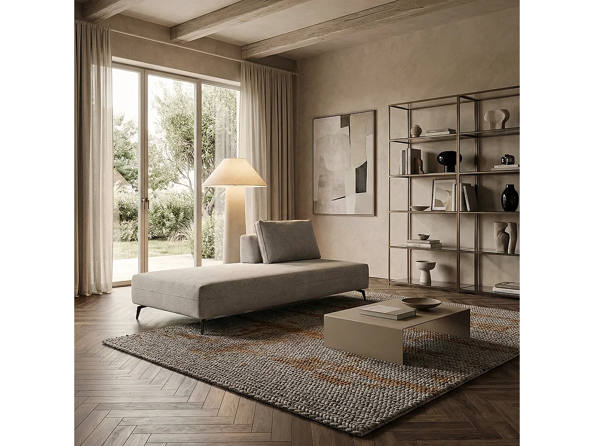 Modulares Sofa mit Chaiselongue und Kissen Made in Italy Campiglio E180 - Silver