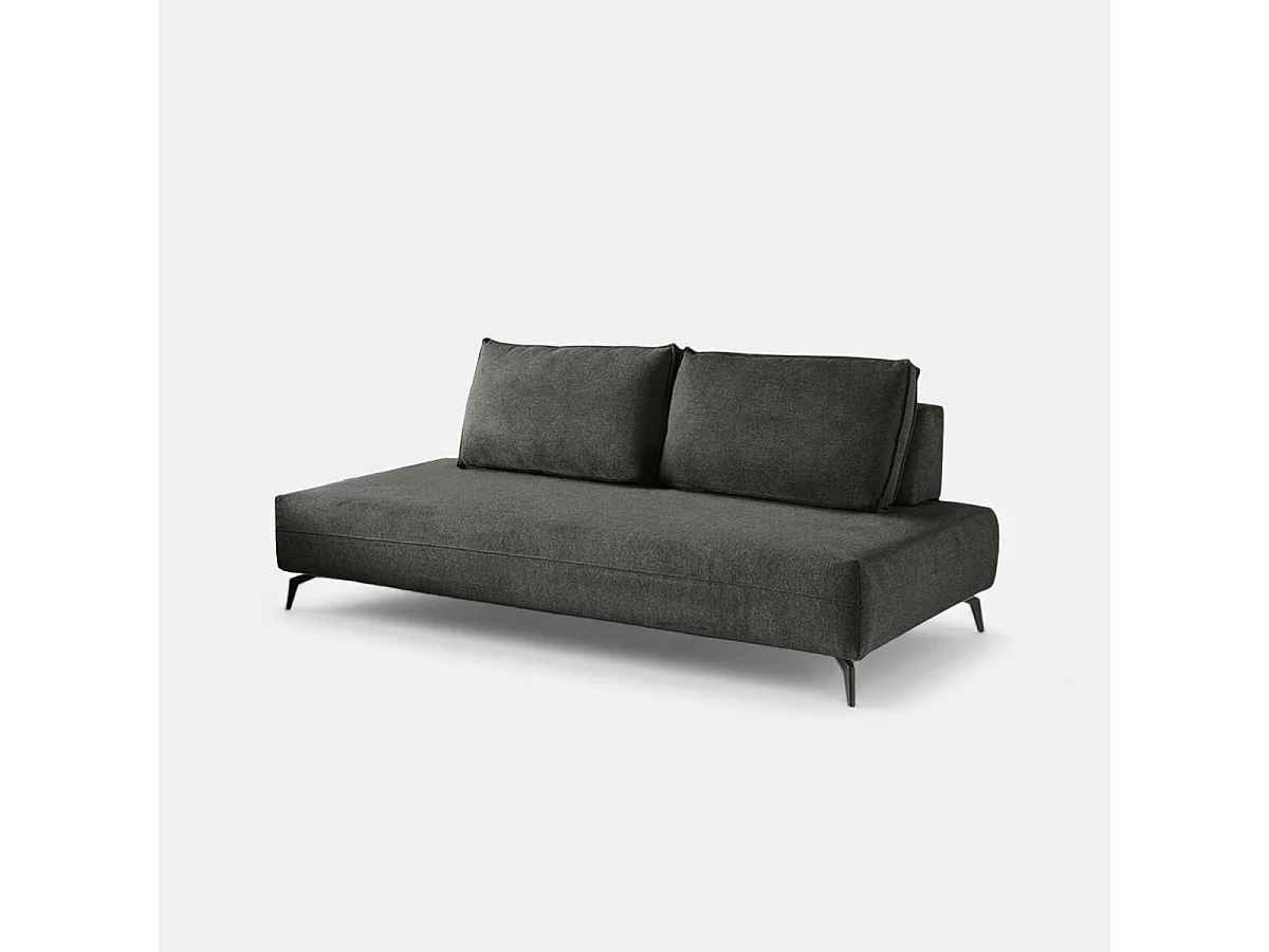 Modulares 2-Sitzer-Sofa abziehbar Made in Italy Campiglio D200 - Dunkel Grau