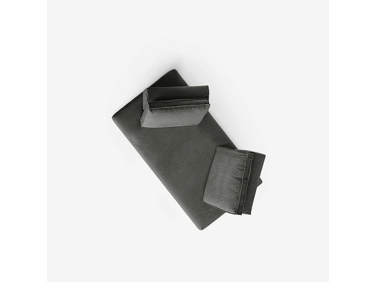 Modulares 2-Sitzer-Sofa abziehbar Made in Italy Campiglio D200 - Dunkel Grau