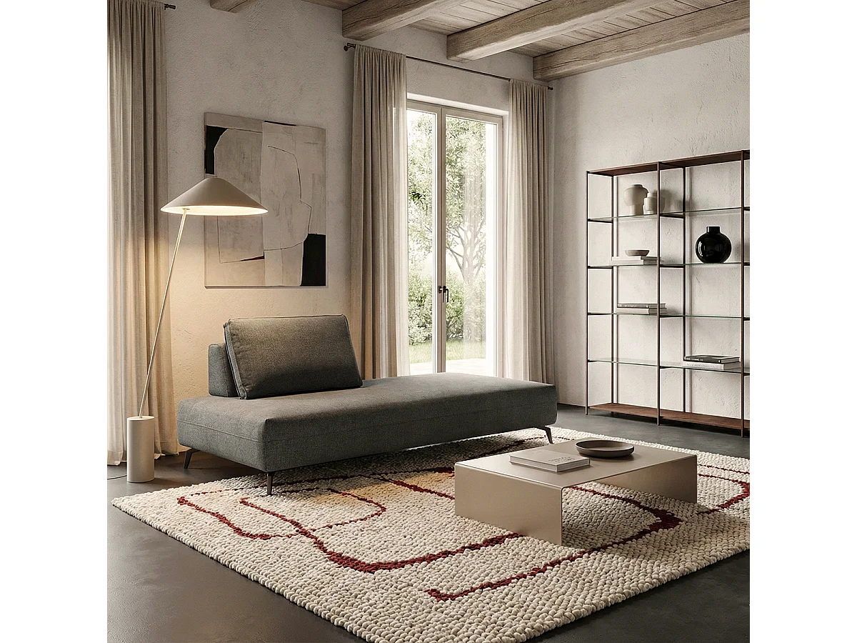 Modulares Sofa mit Chaiselongue und Kissen Made in Italy Campiglio E180 - Grau
