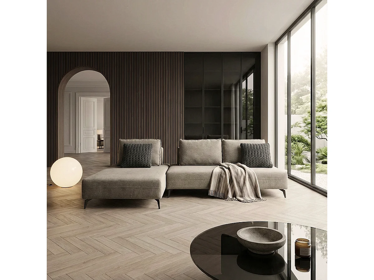 Sofá modular 3 plazas personalizable Made in Italy Campiglio C - Gris pardo