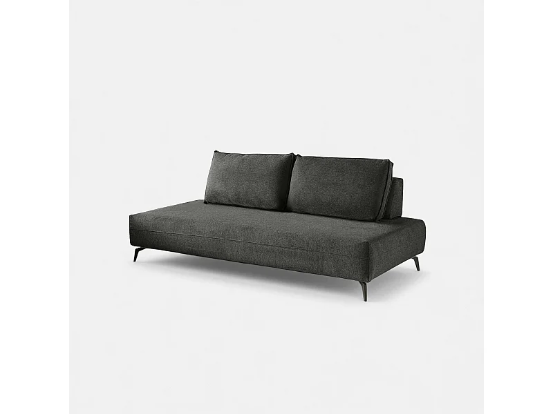 Modulares 2-Sitzer-Sofa mit Designkissen Made in Italy Campiglio D180 - Dunkel Grau