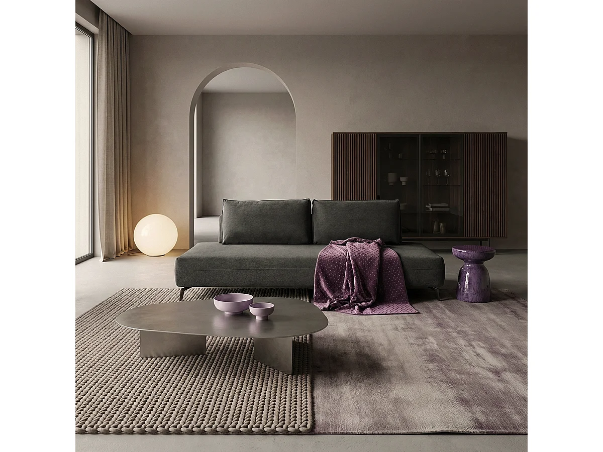 Modulares 2-Sitzer-Sofa abziehbar Made in Italy Campiglio D200 - Grau