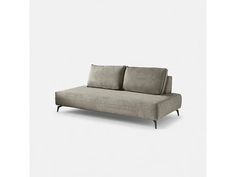 Sofá modular de 2 plazas con cojines diseño Made in Italy Campiglio D180 - Gris pardo