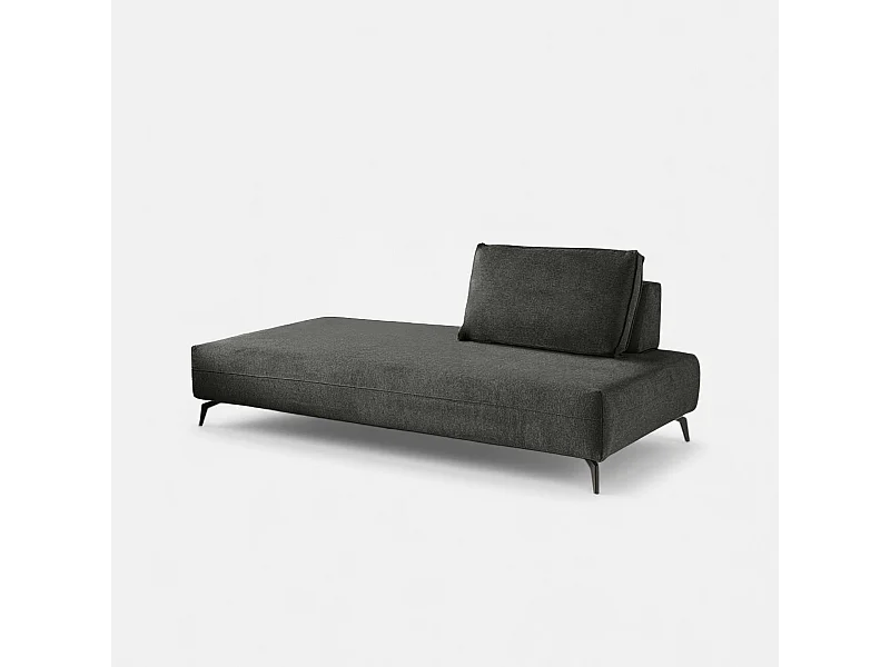 Modulares Sofa mit Chaiselongue und abnehmbarem Kissen Campiglio E200 - Dunkel Grau