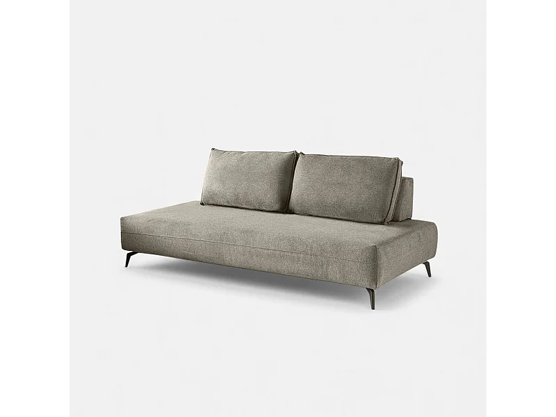 Sofá modular de 2 plazas desenfundable Made in Italy Campiglio D200 - Gris pardo