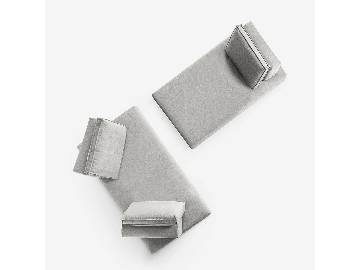 Sofá modular 3 plazas personalizable Made in Italy Campiglio C - Silver