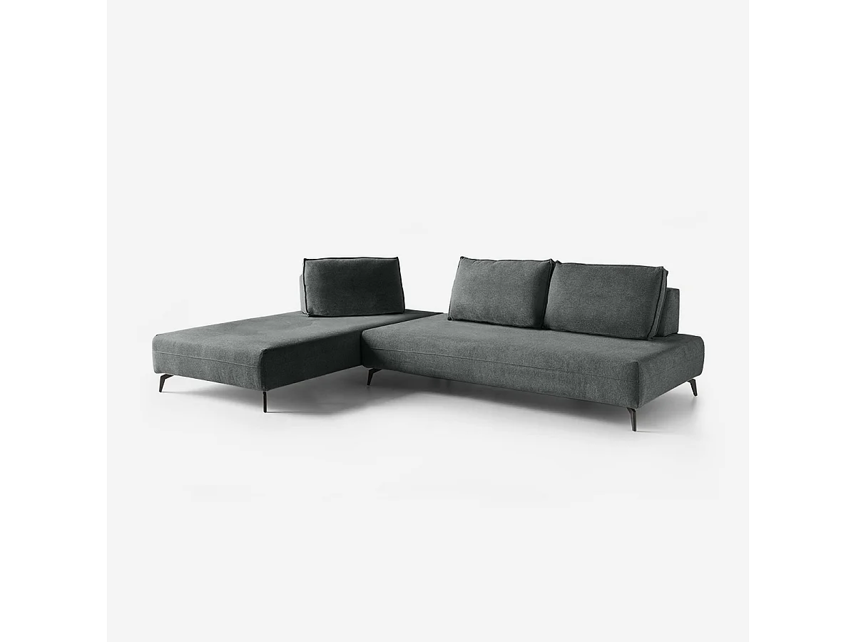 Modulares 3-Sitzer-Sofa, abnehmbarer wasserabweisender Bezug, Campiglio B - Grau