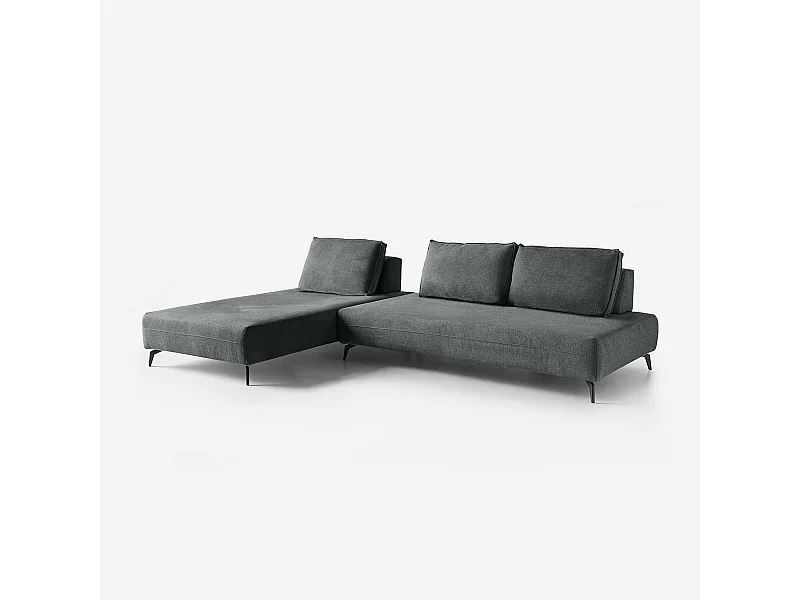 Modulares 3-Sitzer-Sofa, abnehmbarer wasserabweisender Bezug, Campiglio B - Grau