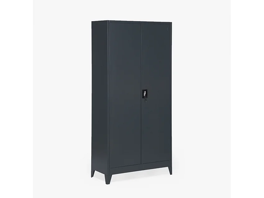 Armario de oficina 2 puertas 90x40 H180 en metal con portadocumentos con cerradura Vesuvio