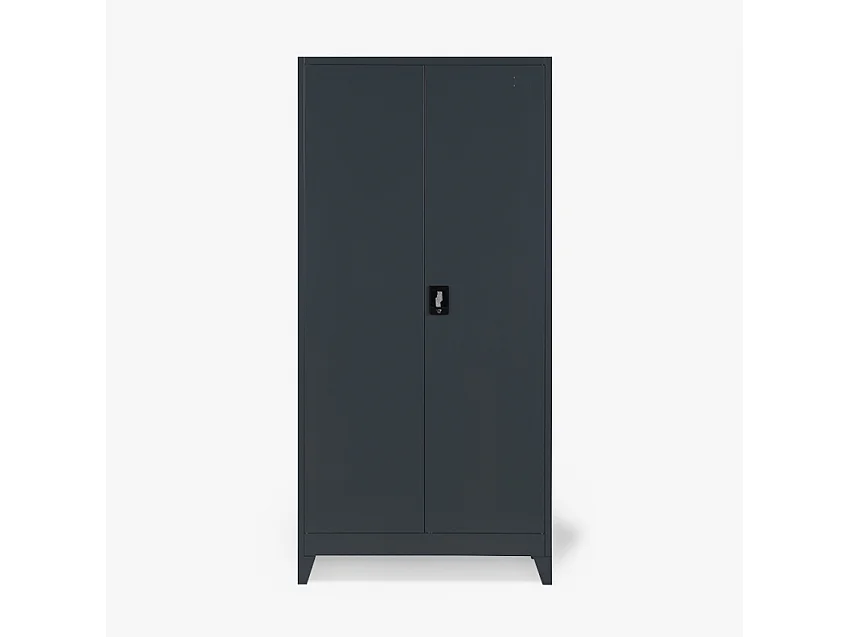 Armario de oficina 2 puertas 90x40 H180 en metal con portadocumentos con cerradura Vesuvio
