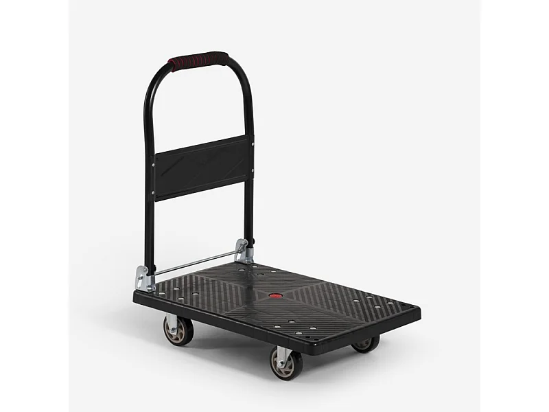 Carrello a pianale pieghevole trasporto portapacchi 200kg 4 ruote Kerry