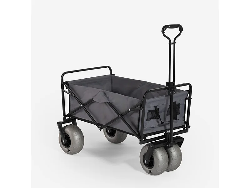 Carrello spiaggia portatutto pieghevole 4 ruote larghe pneumatiche Dory