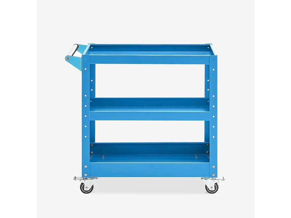 Carrito de herramientas de metal con 3 estantes y ruedas Kerey Plus - Azul Marino