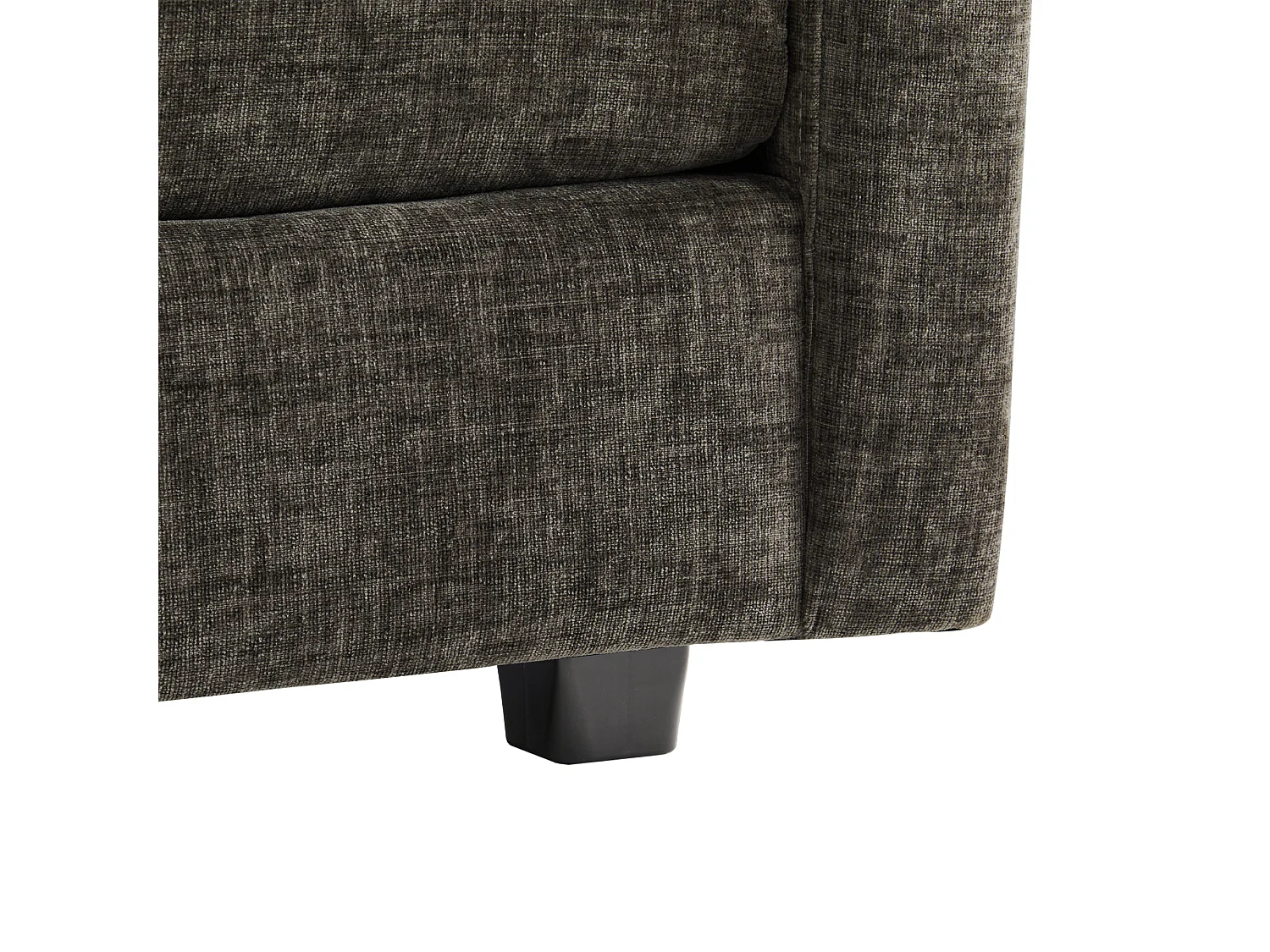 Canapé 283x147x84cm design moderne pouf mobile coussins lombaires Chenille gris foncé