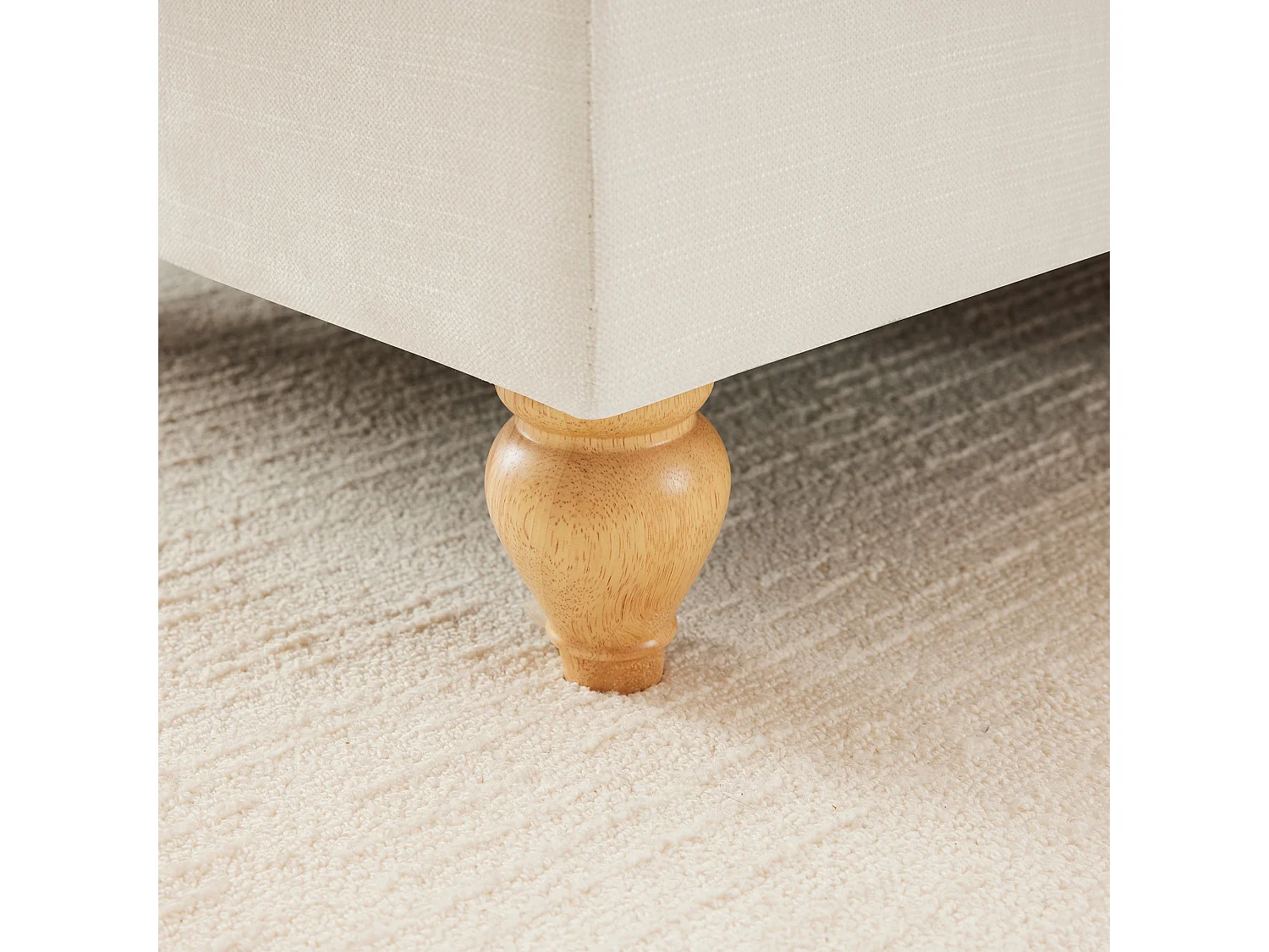 Sofa modulair 4 zitplaatsen zacht chenille wit