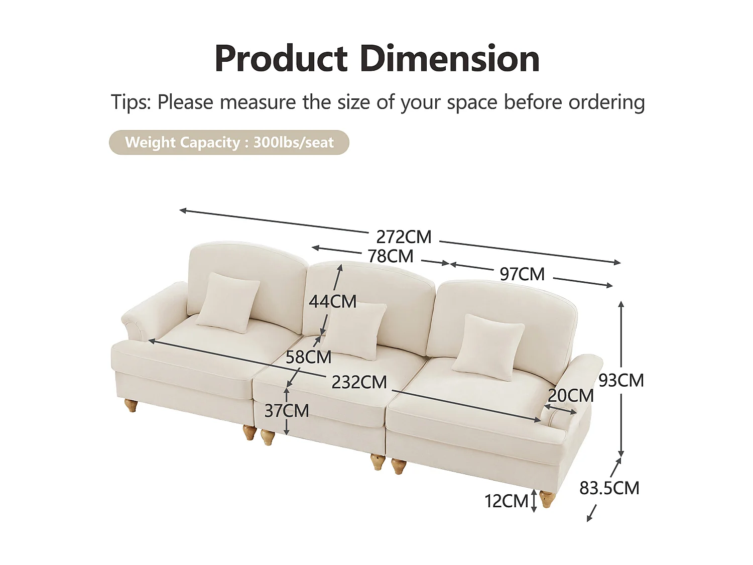 Canapé modulable contemporain convertible fonctionnel chenille pour salon blanc