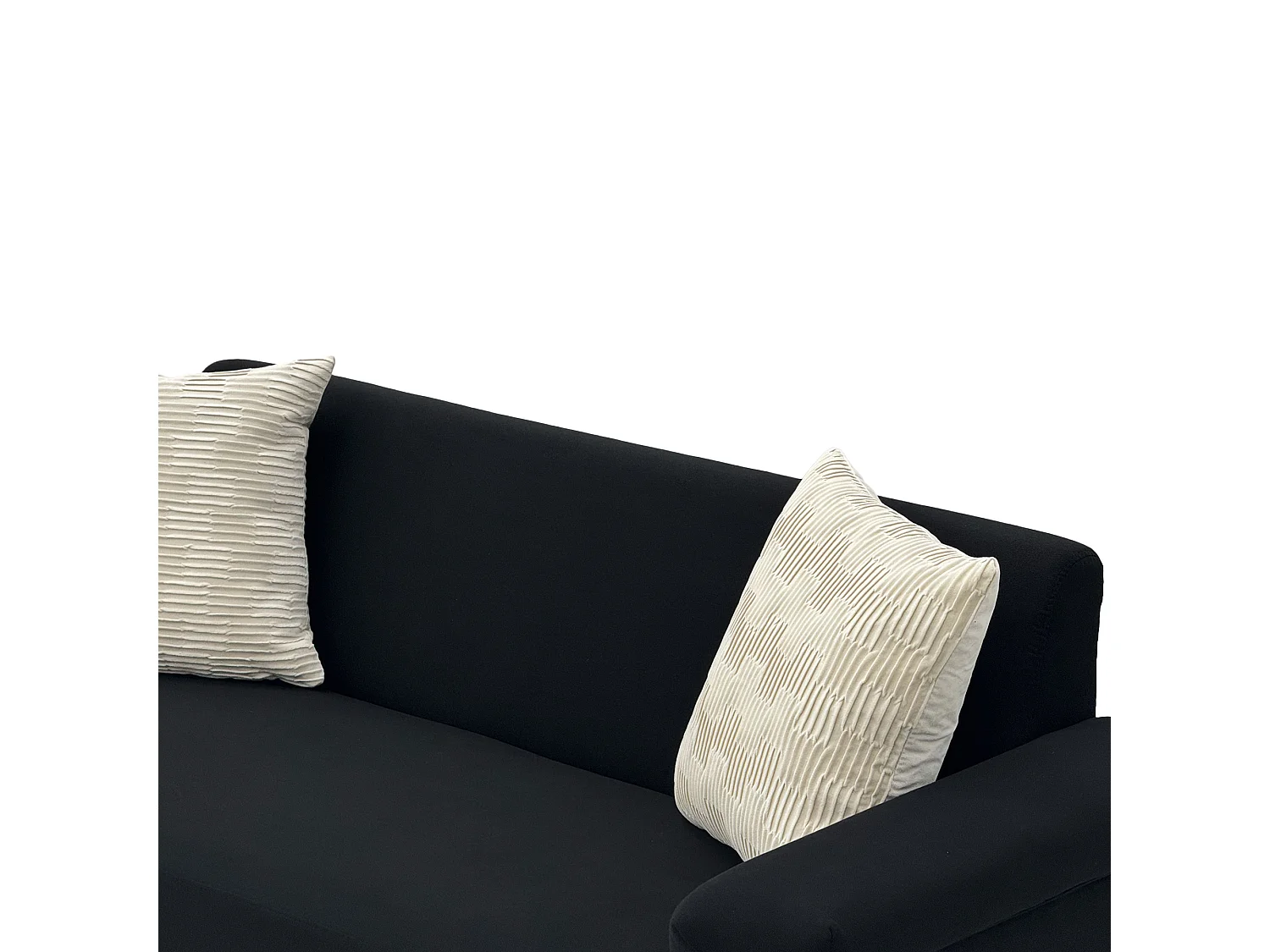 Canapé 2 places 172x72x82cm Canapé scandinave Design minimaliste Confort durable Bois massif Salon Noir