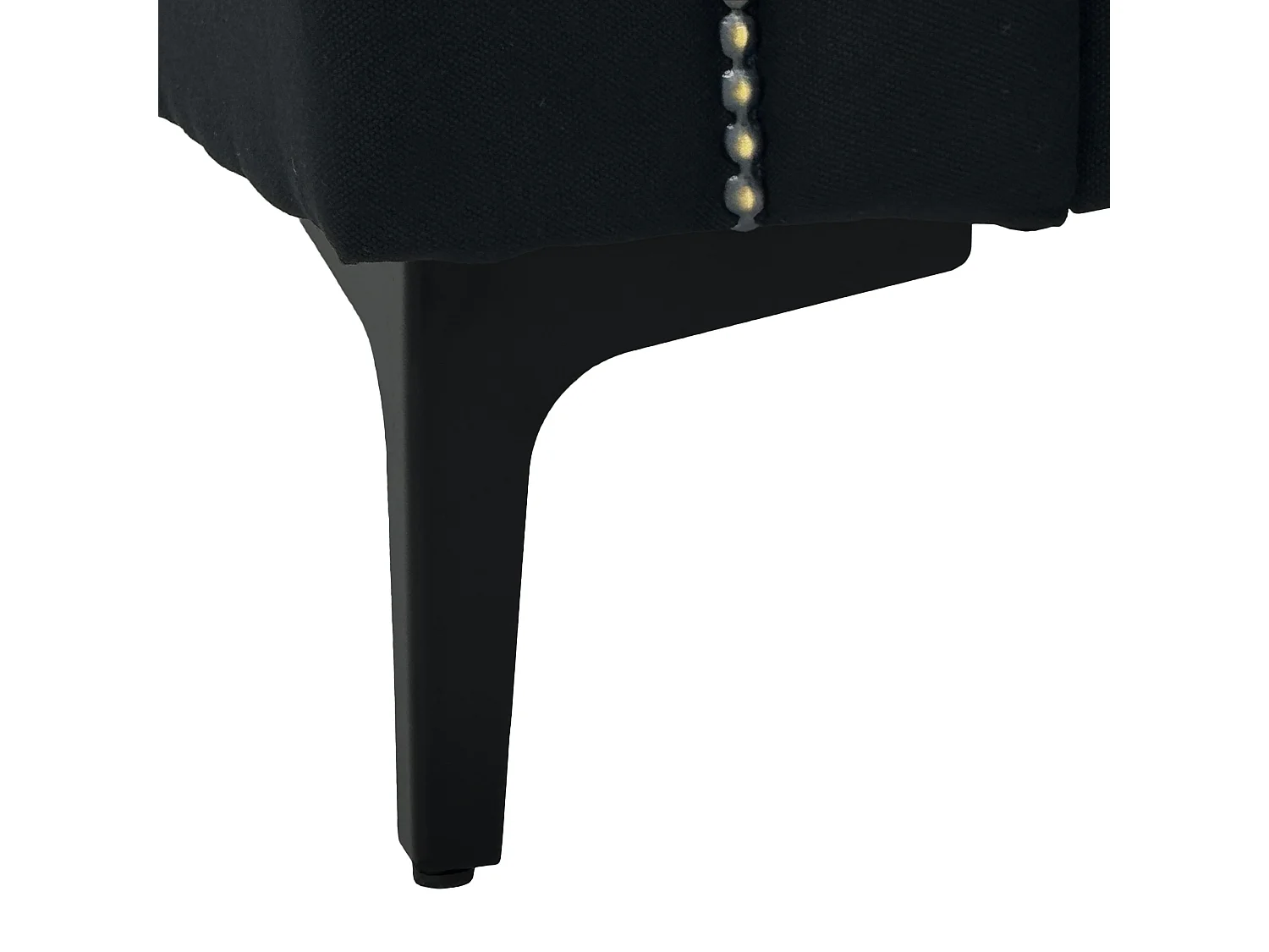 Canapé 2 places 172x72x82cm Canapé scandinave Design minimaliste Confort durable Bois massif Salon Noir