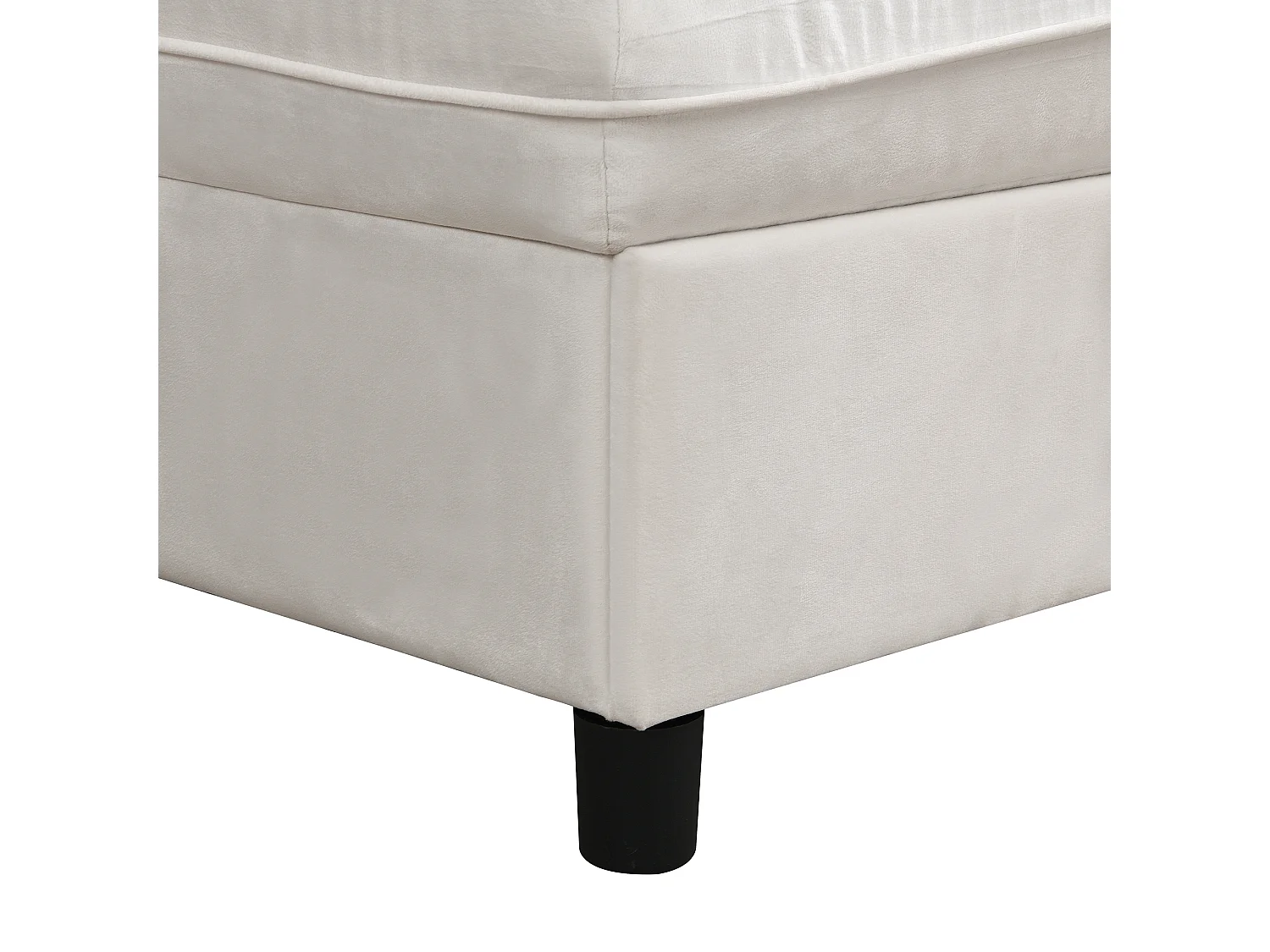 Canapé modulaire 4 places, convertible en couchage, rangement sous assise, mousse, beige