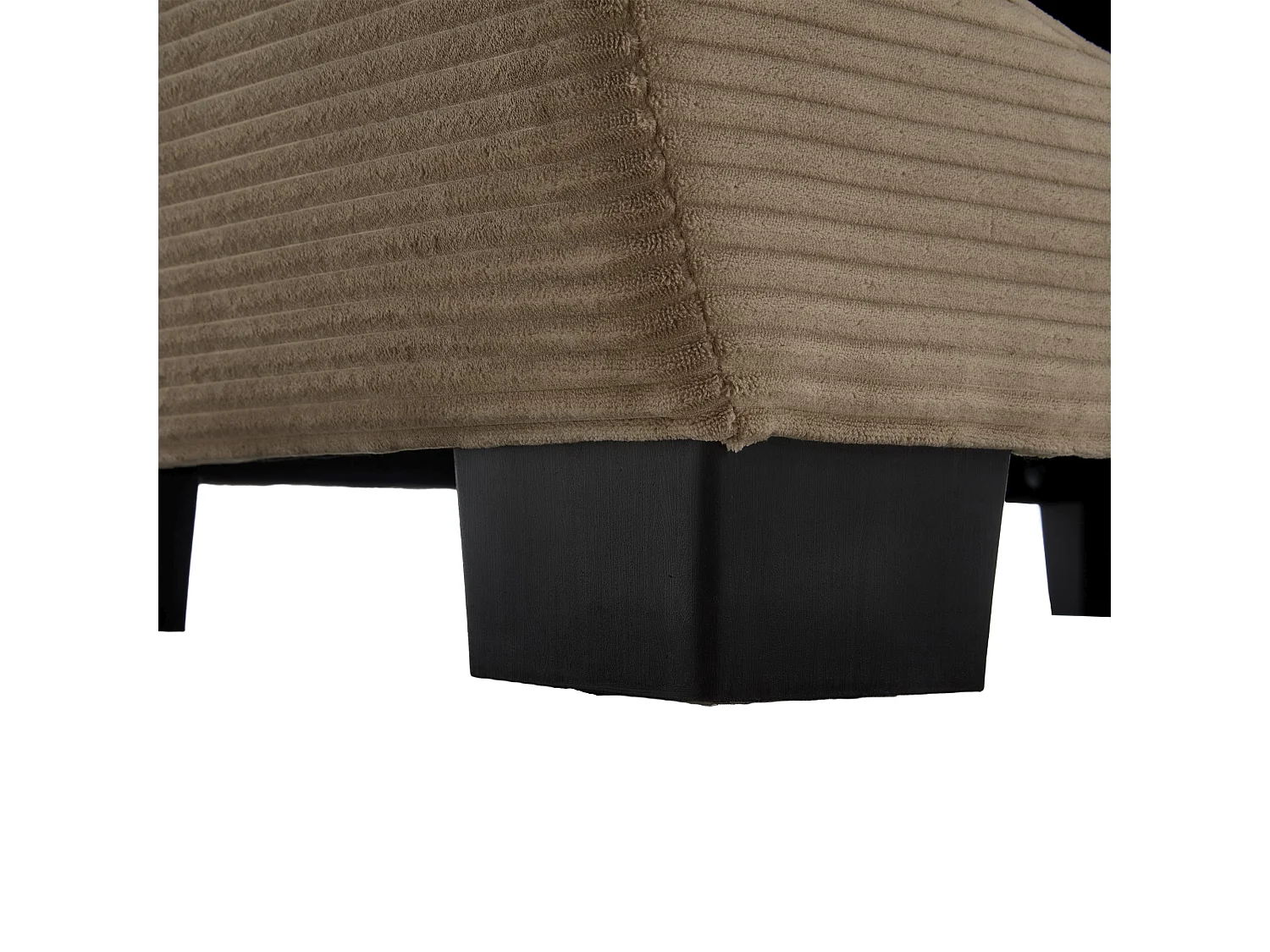 Canapé 2 places 224x81x81 cm, assise ultra profonde, coussins inclus, accoudoirs rembourrés, velours kaki