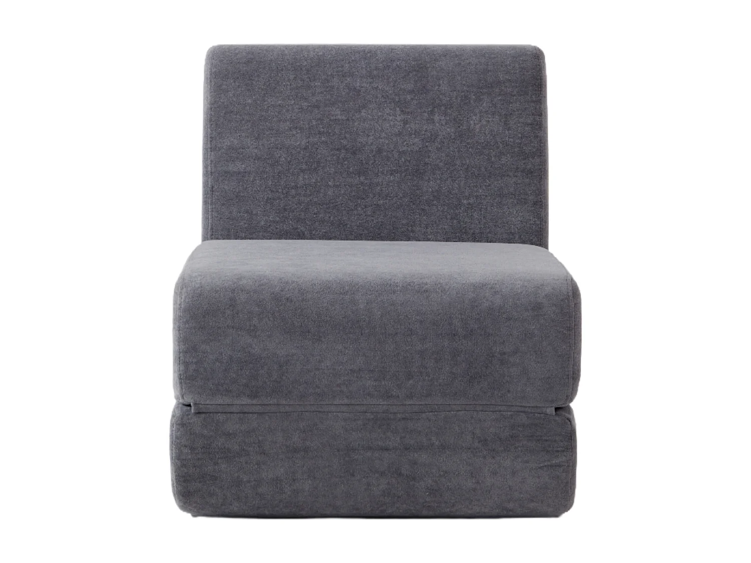 Canapé convertible 3 modes, assise ou inclinée, structure sans armature, flannelette grise