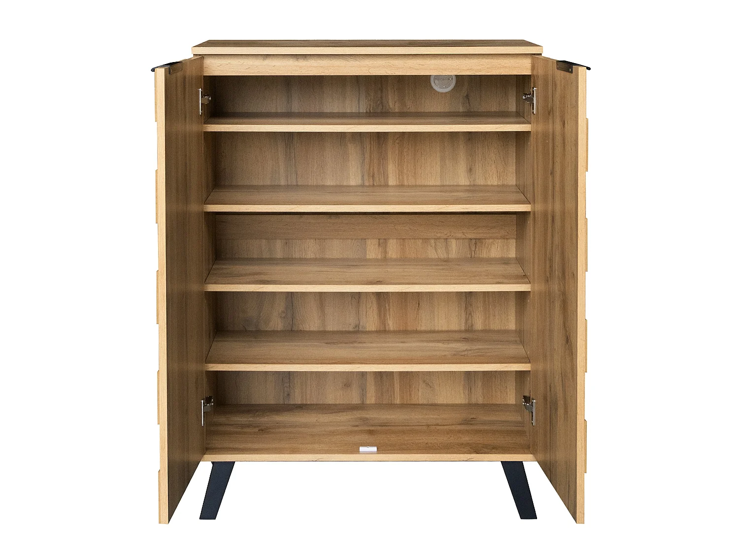 Buffet, armoire à chaussures moderne avec 5 compartiments – Dimensions 80,5 x 35 x 109,5 cm, étagères réglables
