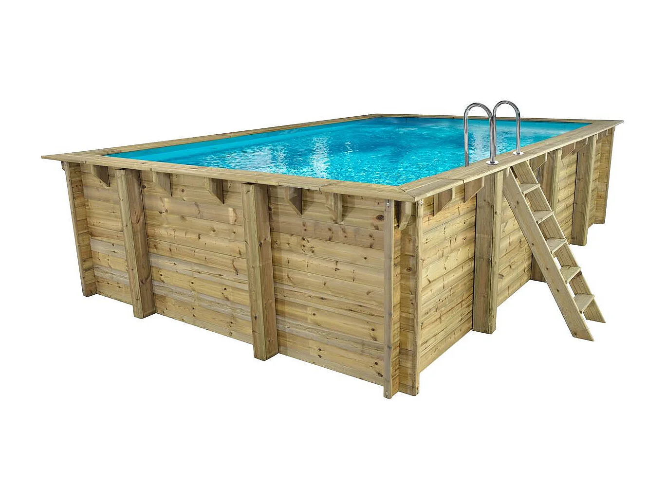 Piscine bois rectangle " Panama 130 "- 6.20 x 4.10 x 1.31 m