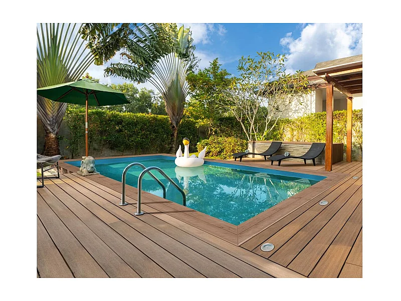 Piscine bois rectangle " Panama 130 "- 6.20 x 4.10 x 1.31 m