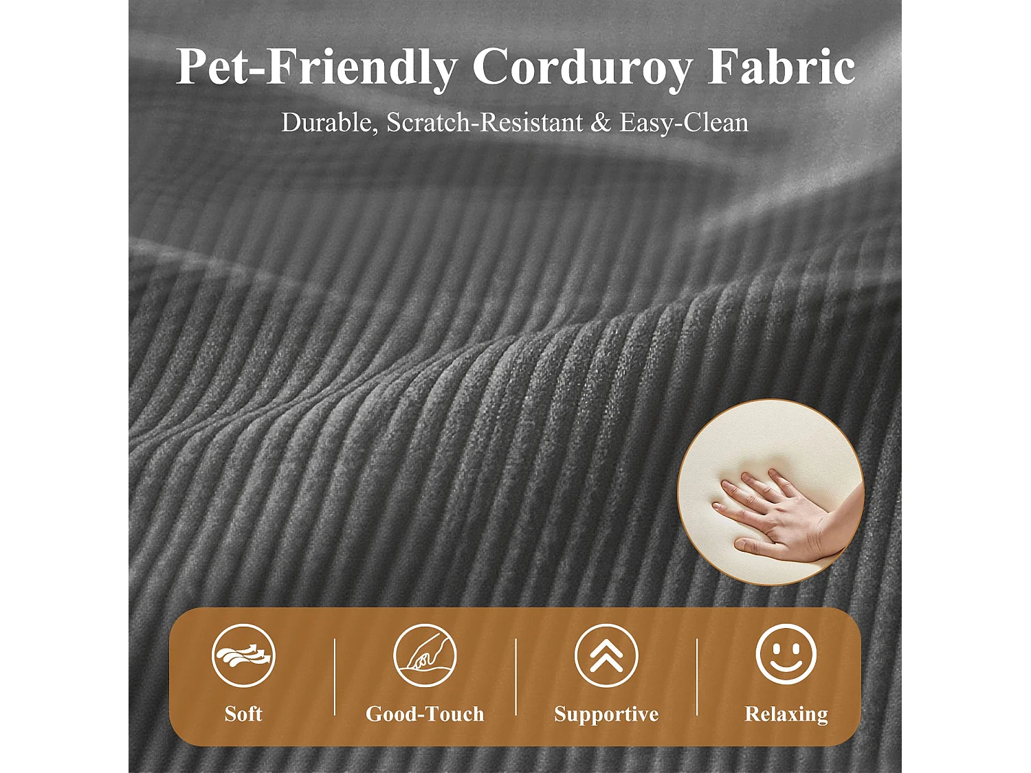 Chaise de bureau - Assise large en mousse mémoire, confort et soutien, usage bureau et maison - Gris